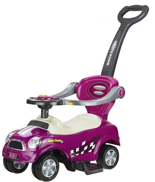 Jeździk Lean Cars Quick Coupe z phaczem Fioletowy (5902808151135) - obraz 1