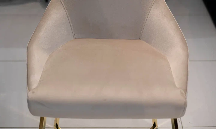 Стілець Гелексі айворі метал сидіння тканина 500x550x950 золото - изображение 8