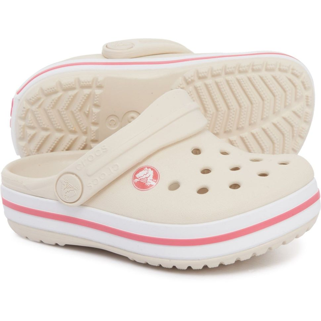 Дитячі крокси для дівчинки Crocs Crocband Clogs Stucco/Melon (29/30, бежевий) - Фото 4 Дитячі крокси для дівчинки Crocs Crocband Clogs Stucco/Melon (29/30, бежевий) - изображение 4