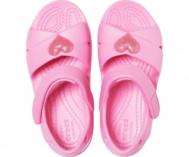 Дитячі сандалії для дівчинки Crocs Classic Cross-Strap Sandal Pink Lemonade (25/26, розовый) - Фото 6 Дитячі сандалії для дівчинки Crocs Classic Cross-Strap Sandal Pink Lemonade (25/26, розовый) - изображение 6