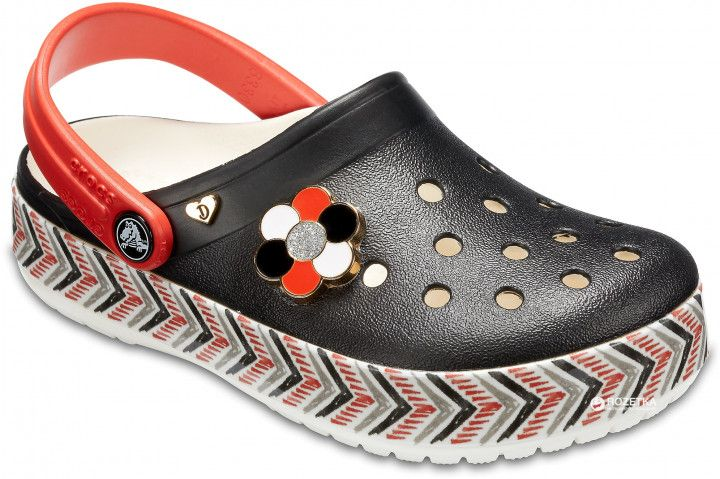 Детские Крокс Крокбенд Чёрные Crocs Drew X Crocband Chevron Clog Black/White (25/26, черный) - Фото 14 Детские Крокс Крокбенд Чёрные Crocs Drew X Crocband Chevron Clog Black/White (25/26, черный) - изображение 14