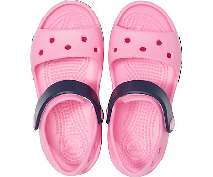 Дитячі сандалії для дівчинки Crocs Bayaband Sandal Kids Pink Lemonade (33/34, рожевий) - изображение 6