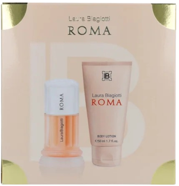 Zestaw damski Laura Biagiotti Roma Woda toaletowa 25 ml + Krem do ciała 50 ml (8058045433347) - obraz 1