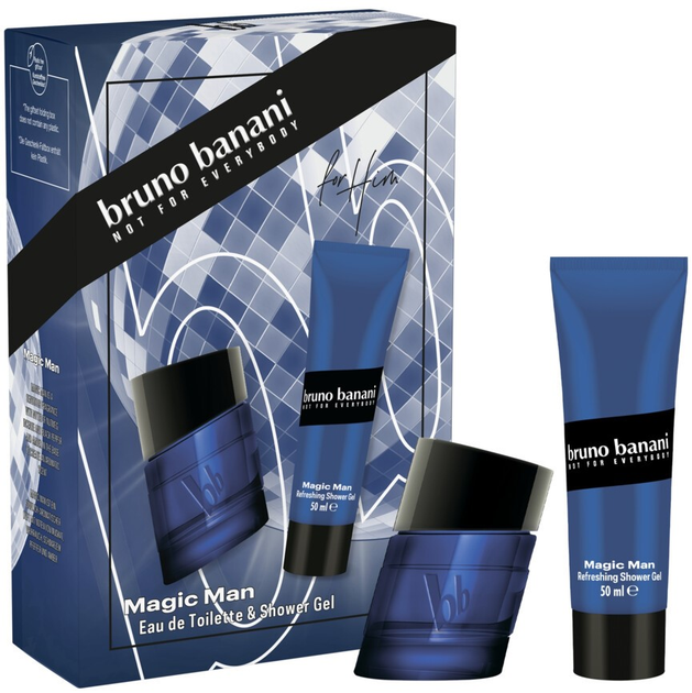 Zestaw męski Bruno Banani Magic Man Woda toaletowa 30 ml + żel pod prysznic 50 ml (3616305254627) - obraz 1