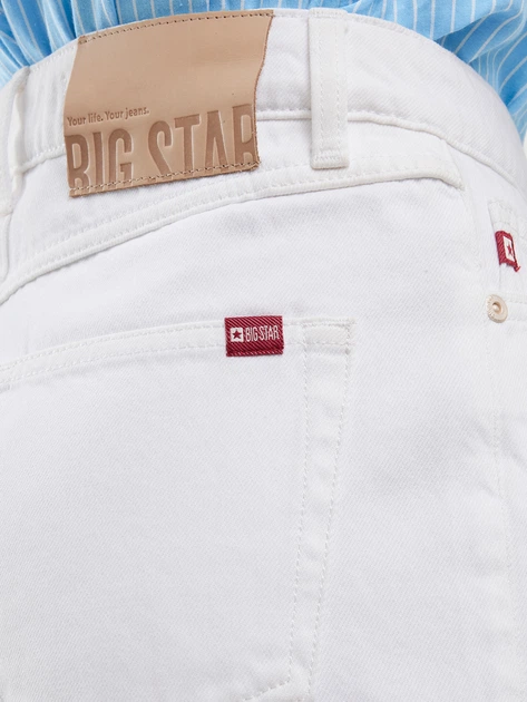 Spodenki damskie krótkie jeansowe Big Star Katie 100 W28 Białe (5900714828769) - obraz 5