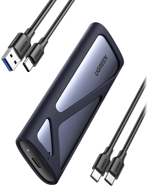 Зовнішня кишеня Ugreen CM400 M.2 NVMe SSD USB 3.1 (Gen 2) Type-C Grey (6957303806898) - зображення 1