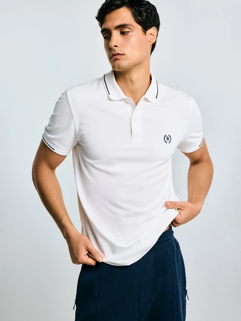 Поло довге чоловіче Big Star Polian 100 M Біле (5900714850883) - зображення 4
