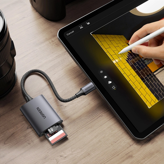 Кардрідер Ugreen CM401 USB-C to SD/TF Black (6957303806577) - зображення 3