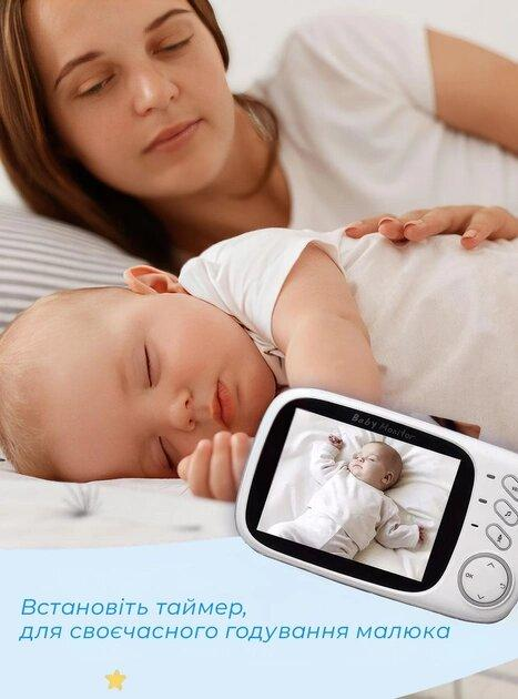 Электронная видеоняня с датчиком звука Baby Monitor VB603 / радионяня с портативным дисплеем и измерением температуры OnePro Белый - изображение 10