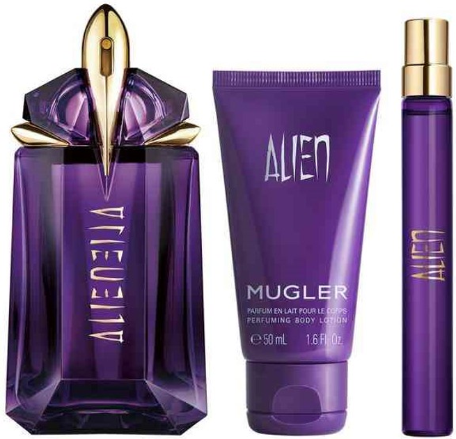 Набір для жінок Mugler Alien Парфумована вода 60 мл + Мініатюра Парфумована вода 10 мл + Лосьйон для тіла 50 мл (3614274330144) - зображення 2