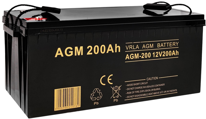 Акумуляторна батарея Volt Polska AGM 12V 200 Ah (6AKUXAG200) - зображення 2