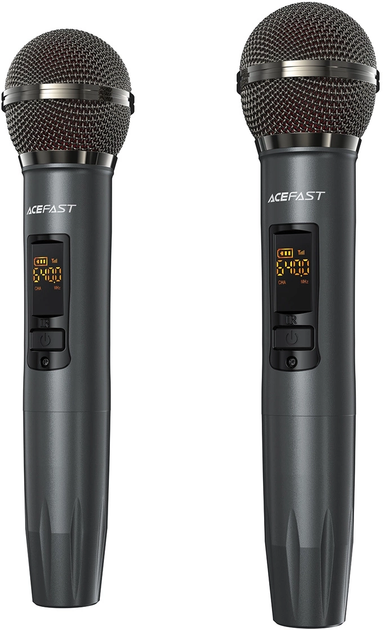 Głośnik przenośny Acefast K1 Wireless Karaoke Speaker with 2 Microphones Black (6974316282792) - obraz 8