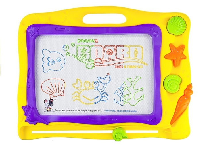 Магнітна дошка для малювання LEAN Toys Море, 3 відбитки, різнобарвне тло (5905214972950) - зображення 3