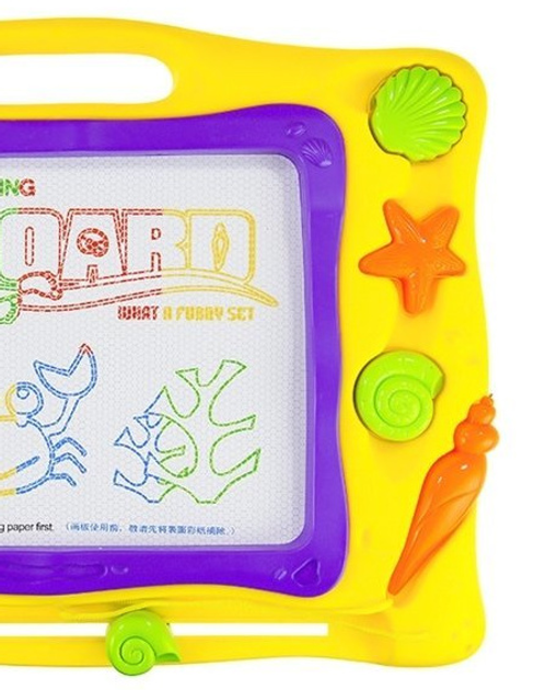 Магнітна дошка для малювання LEAN Toys Море, 3 відбитки, різнобарвне тло (5905214972950) - зображення 4