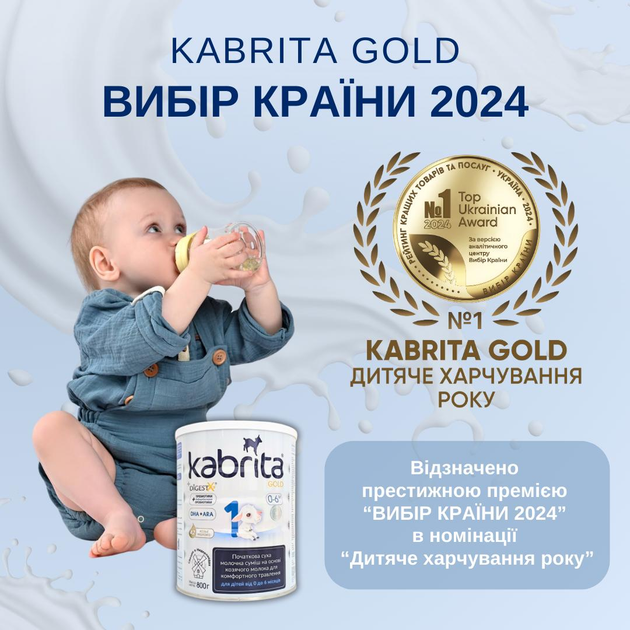 Набор KABRITA 1 GOLD (0 – 6 мес) детская смесь на основе козьего молока, 6х800 г, Нидерланды - изображение 4
