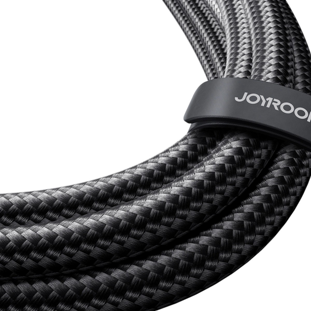 Кабель Joyroom Speedy Series S-A21 2in1 USB Type-C - 2 x USB Type-C 100W 1.5 m Black (AT6941237100764) - зображення 4