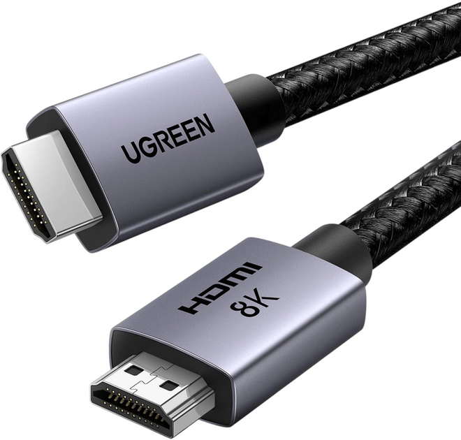 Kabel Ugreen HD171 HDMI - HDMI v2.1 8K 1 m Gray (AT6941876229086) - obraz 2