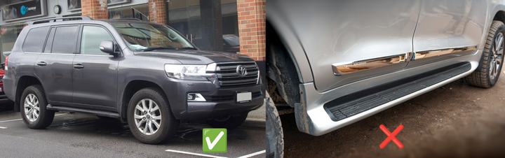 Передние брызговики (2 шт., для порогов без подсветки) для Toyota Land Cruiser 200 2007-2021 гг - изображение 2