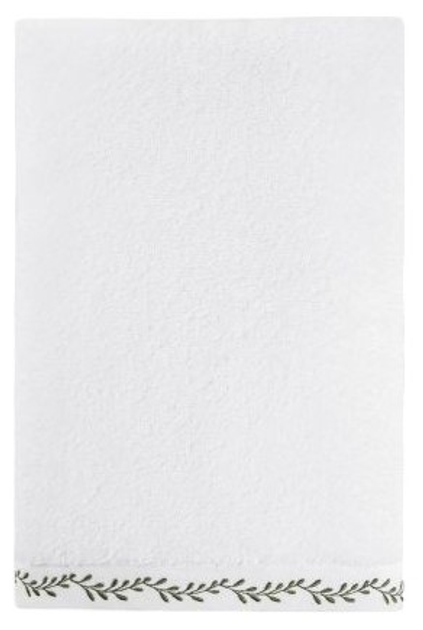 Ręcznik Homla Zareya Ecru z haftowanymi listkami 70 x 130 cm (5906496734823) - obraz 1
