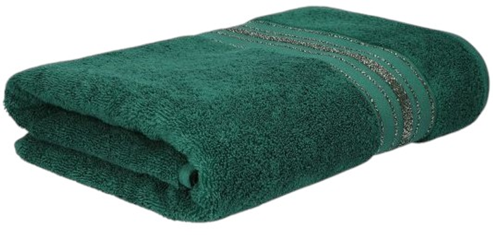 Ręcznik Homla Duke bawełniany Zielony z paskami lureksowymi 70 x 130 cm (5904183897066) - obraz 1