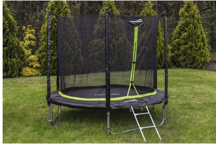 Trampolina LEAN Sport Pro 305 cm Black-Green (5902808159483) - obraz 3