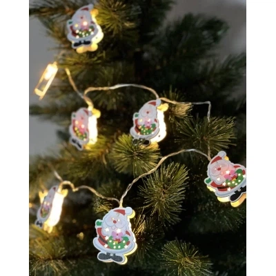 Гирлянда Chomik Санта-Клаус 1.65 м 10 LED Теплый белый (5900779854086) - изображение 3