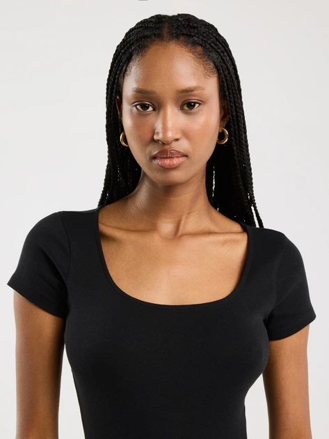 Футболка бавовняна коротка жіноча Big Star Missa 906 L Чорна (5900714861643) - зображення 4