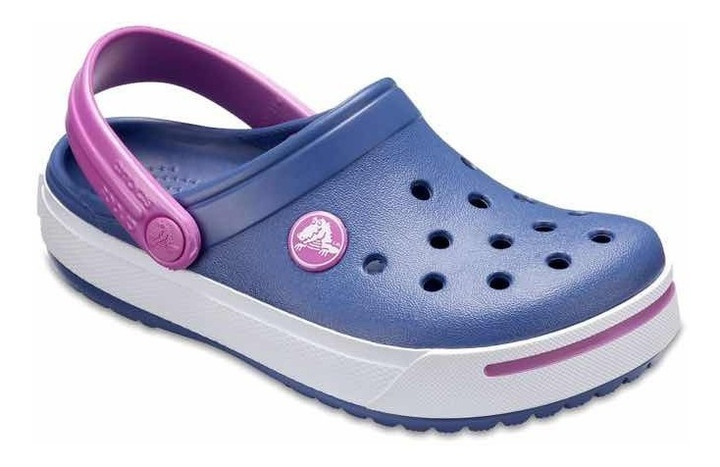 Дитячі крокси для дівчинки Crocs Crocband II Clogs Bijou Blue/Wild Orchid - зображення 3