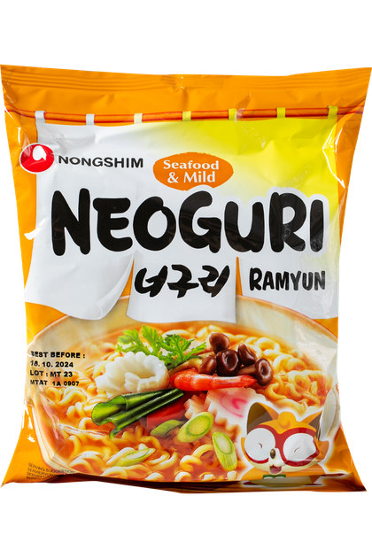 Лапша Рамен быстрого приготовления среднего острого с морепродуктами Nong Shim Mild Neoguri Ramyun 120 г - Фото 1 Лапша Рамен быстрого приготовления среднего острого с морепродуктами Nong Shim Mild Neoguri Ramyun 120 г - изображение 1