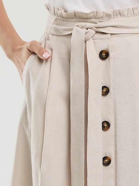 Спідниця міді літня жіноча Big Star Cosmo 800 M Бежева (5900714890162) - зображення 4