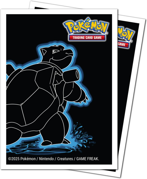 Обкладинки для колекційних карток Ultra Pro: Pokémon - Apex Deck Protector Sleeves - Neon Kanto - Blastoise (0074427166571) - зображення 2