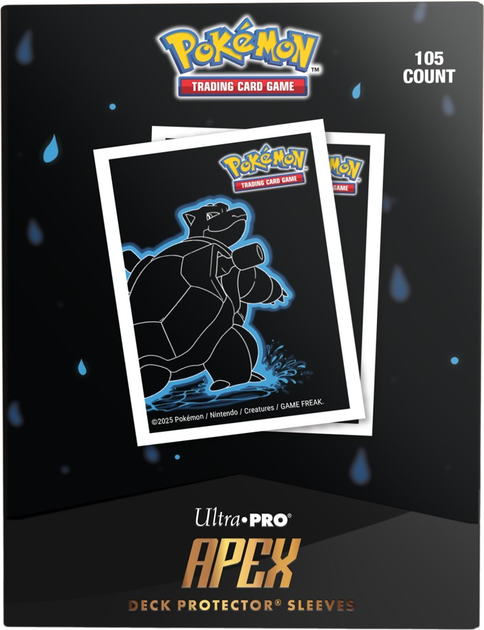 Обкладинки для колекційних карток Ultra Pro: Pokémon - Apex Deck Protector Sleeves - Neon Kanto - Blastoise (0074427166571) - зображення 3
