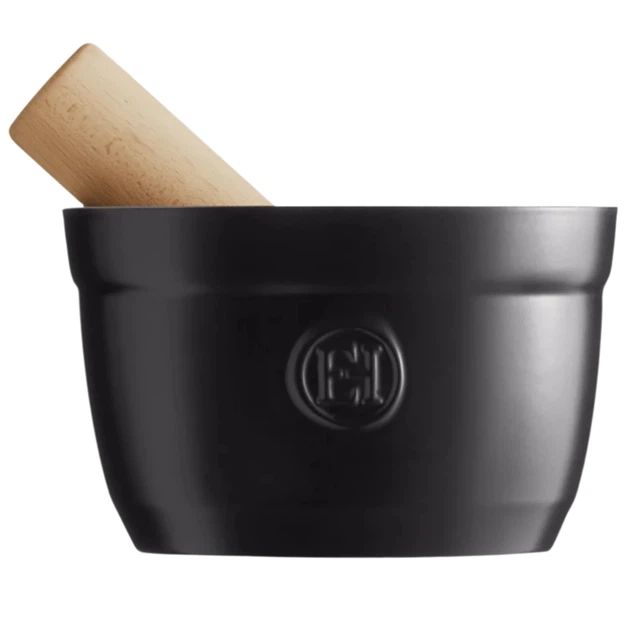 Ступка керамическая с пестиком Emile Henry Kitchen Tools 950 мл Черный 710257 (08701265) - изображение 3