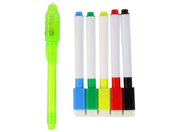  Zestaw do rysowania LEAN Toys znikopis magnetyczny dwustronny z pisakami i magnesami (5905515356367) - obraz 5
