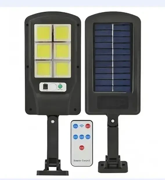 Вуличний ліхтар на стовп Solar Light 6COB із пультом на сонячних батареях чорний - зображення 4