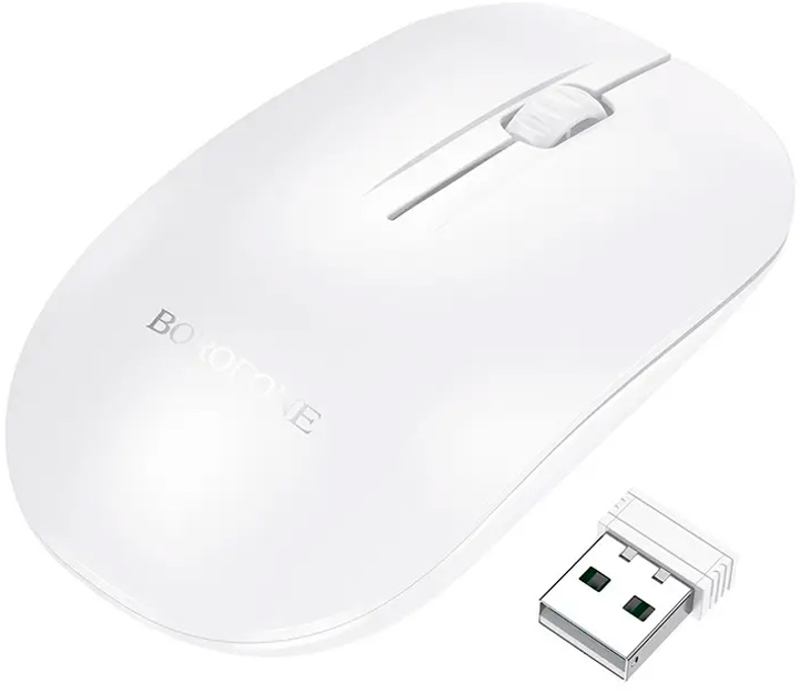 Мышь Borofone BG14 Planet 2.4G Business Wireless Mouse White (6941991113383) - изображение 2
