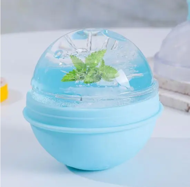 Форма для льоду у вигляді кулі Ice Ball Maker TOPA Сферична силіконова сфера для заморожування та зберігання круглого льоду Блакитна - Фото 3 Форма для льоду у вигляді кулі Ice Ball Maker TOPA Сферична силіконова сфера для заморожування та зберігання круглого льоду Блакитна - зображення 3