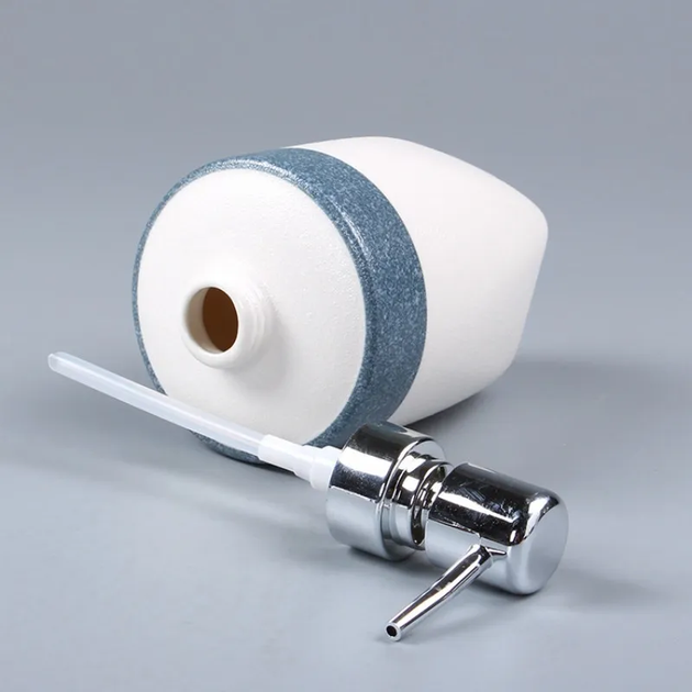 Набор аксессуаров для ванной комнаты 4 предмета, материал керамика, серый - изображение 4