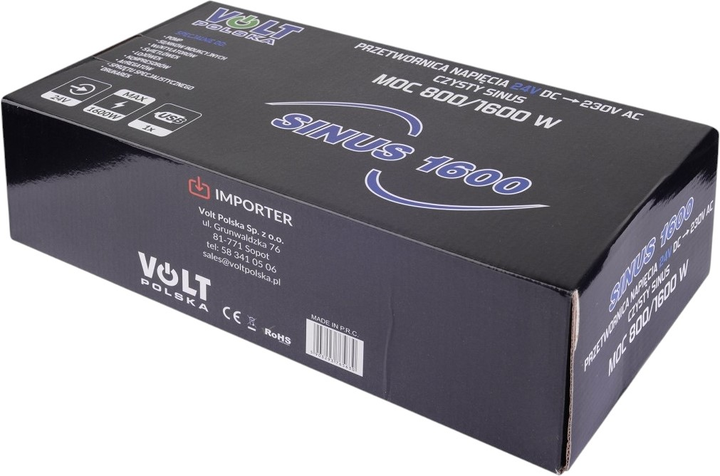 Перетворювач напруги Volt Polska Sinus 1600 24/230V 800/1600W (3SIP160024) - зображення 6