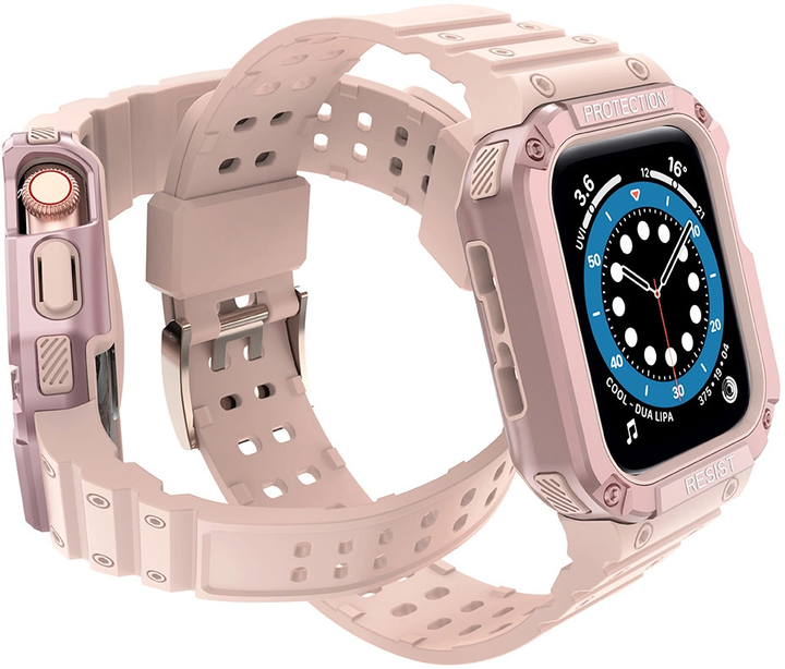 Ремінець із чохлом Hurtel Protect Strap Band для Apple Watch 42/44/45 мм Pink (9145576231760) - зображення 3