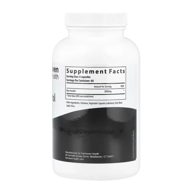 Мио-инозитол 2000 мг Myo-Inositol Fairhaven Health, 240 капсул - изображение 2