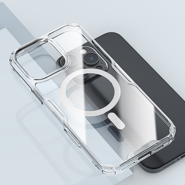 Etui plecki Nillkin Nature Pro Magnetic Case with MagSafe do Apple iPhone 16 Transparent/White (6902048287266) - obraz 8