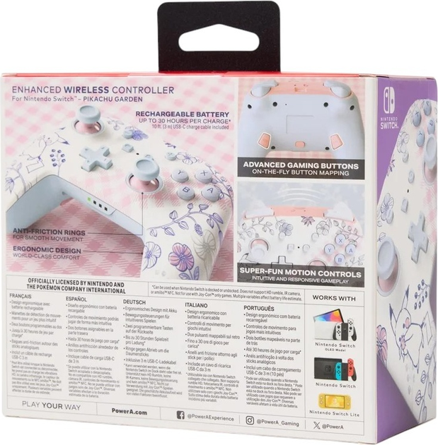Kontroler PowerA Enhanced Wireless Nintendo Switch Pikachu Garden (0617885085512) - obraz 10