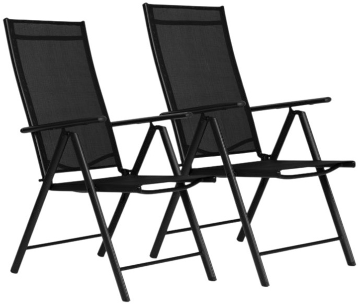 Zestaw krzeseł ogrodowych ModernHome by Multistore WR1652-2 Czarny - obraz 1