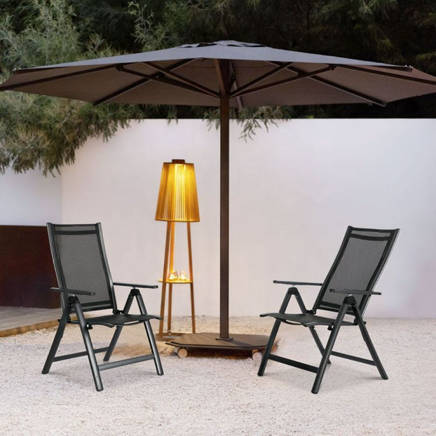 Набір садових стільців ModernHome by Multistore WR1652-2 Сірі - зображення 7