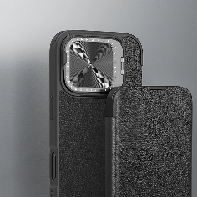 Чохол-книжка Nillkin Qin Prop Leather Case для Apple iPhone 16 Pro Max Black (6902048281998) - зображення 5
