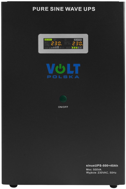 UPS Volt Polska Sinus UPS 500 + 40Ah (300/500W) (5903111886639) - obraz 1