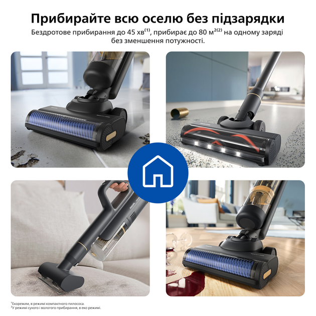 Бездротовий пилосос PHILIPS AquaTrio XW7264/10 - зображення 11