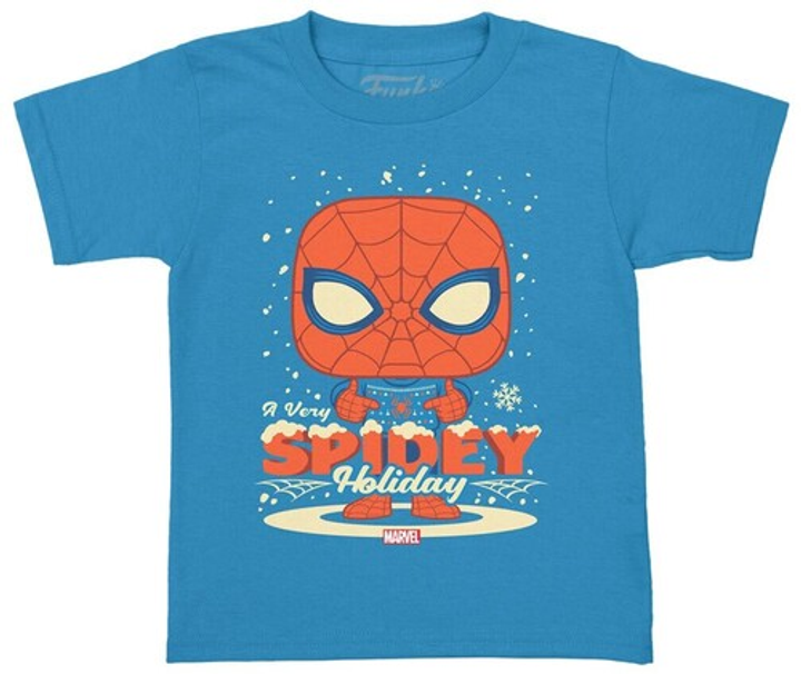 Подарунковий набір Funko Pocket Pop! & Tee Kids Marvel Holiday Spiderman Фігурка 4 см + Футболка Розмір L (889698729475) - зображення 4