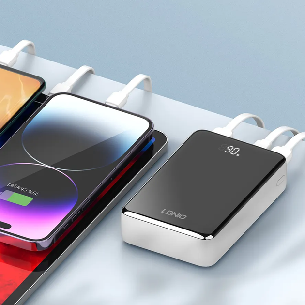 УМБ Повербанк LDNIO PQ22 20000mAh 22.5W QC - Фото 4 УМБ Повербанк LDNIO PQ22 20000mAh 22.5W QC - зображення 4